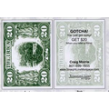 Trick Custom Money Cards in $20 Denomination (2-5/8"x3-5/8")